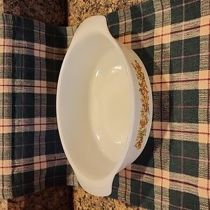 Anchor Hocking 433 Oval Casserole Dish Harvest Vegetable
